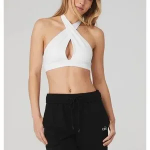 フィットネストップス [Alo Yoga] Alosoft Serve It Up Bra Alosoft Serve It Up Bra - Black | Alo Yoga
